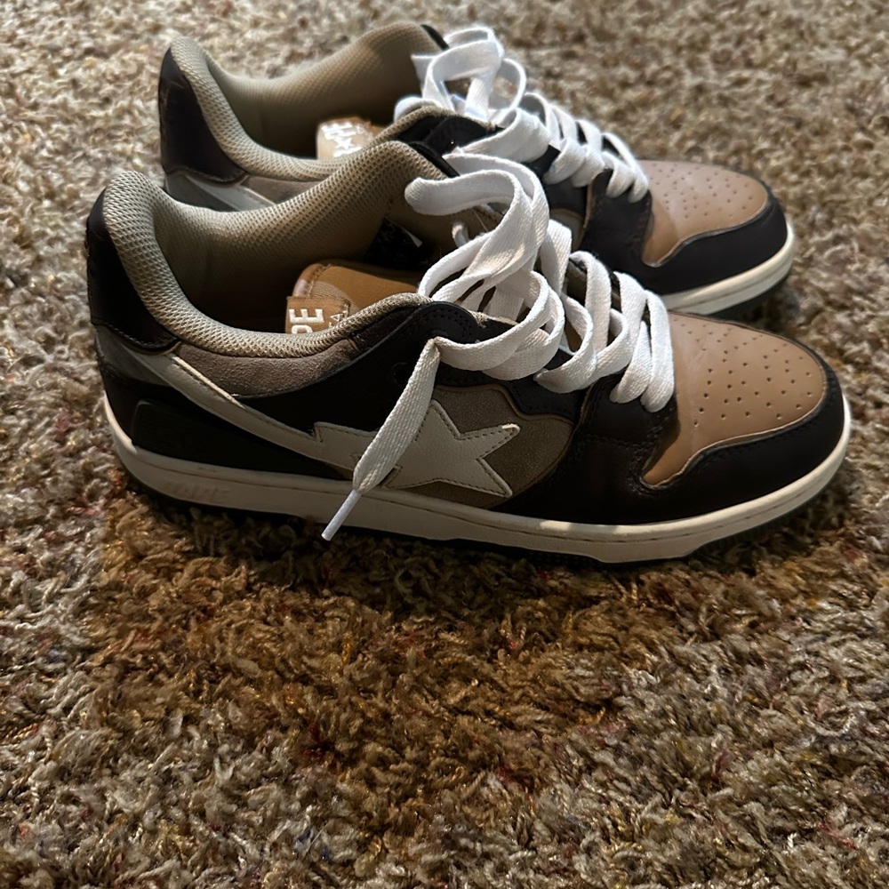 Bathing Ape (BAPE) Bapesta Brown Ivory